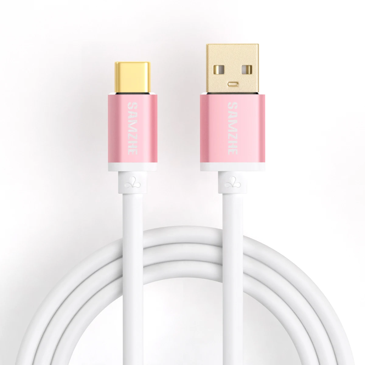 SAMZHE usb type-C кабель для мобильного телефона USB C Реверсивный type-C кабель для быстрой зарядки для Xiaomi mi 4C mi 5 4S OnePlus 2 Nexus 5 5X6 P - Цвет: Розовый