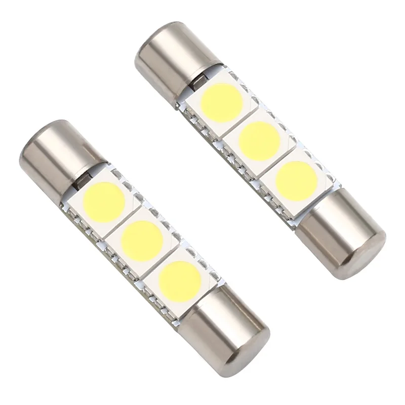 

2Pcs SV6.5 Super Bright 29MM 6.5MM SMD 5050 LED Car Auto Interior Festoon Vanity Mirror Sun Visor Lights Bulb Lamp DC 12V