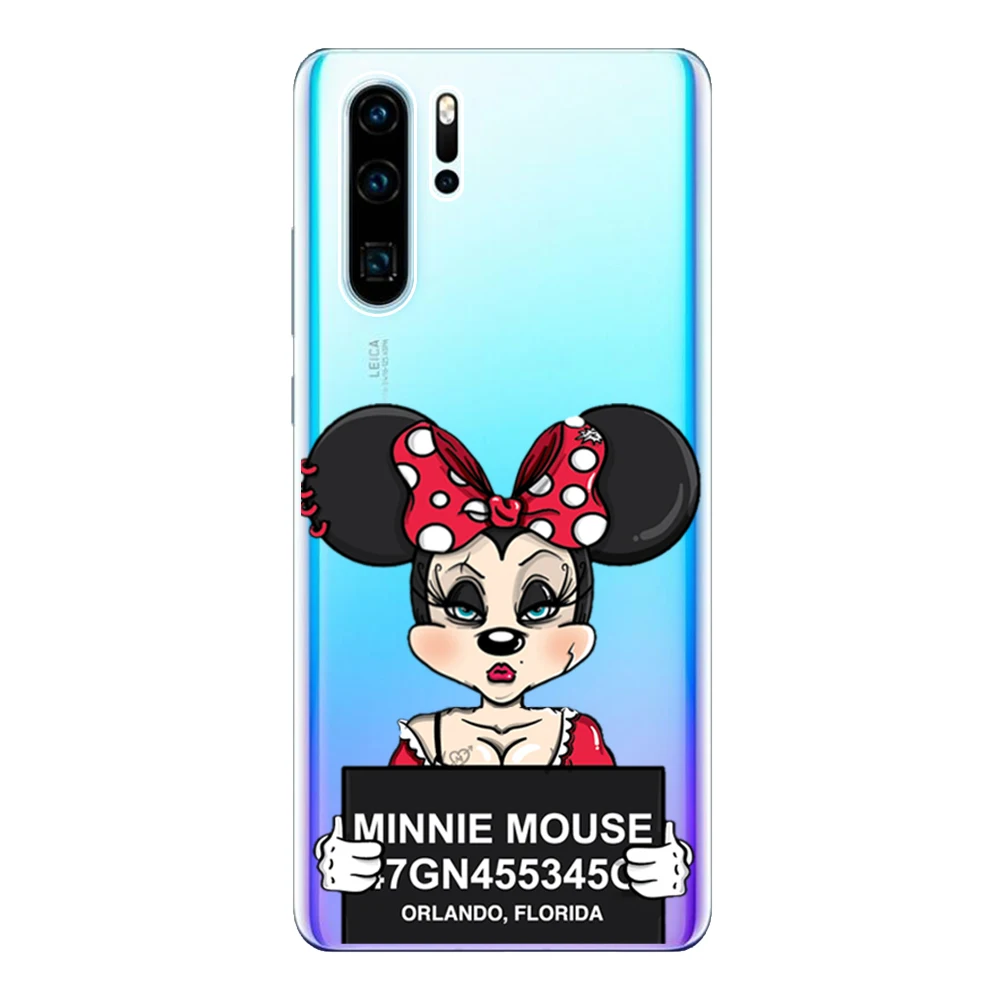 Чехол для Huawei P30 Lite Pro мягкий силиконовый чехол из ТПУ Fundas милый с Микки и Минни