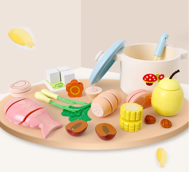 Детский игровой Дом головоломка игрушка DIY Весна и осень питание суп кухонная игрушка, обучающая готовке игрушка смешной пищевой реквизит кухонный набор игрушка