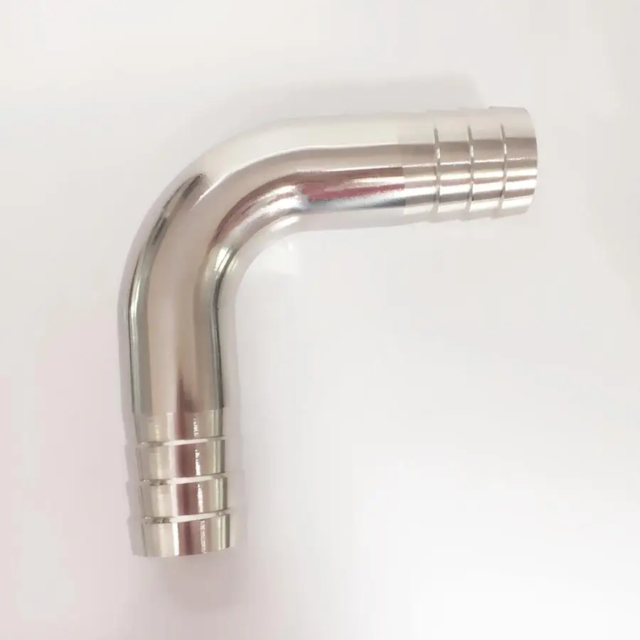 

76mm 3" Hose Barb SUS 304 Stainless Steel Sanitary 90 Degree Elbow Pipe Fitting Home Brew Beer Wine