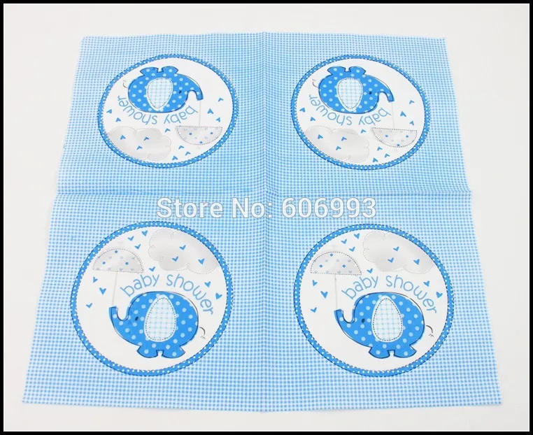 [RainLoong] слон Baby Shower бумажные салфетки с рисунком салфетка для декупажа Festas ткани