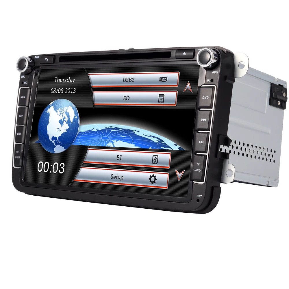 2 Din 8 дюймов Автомобильный dvd-плеер для VW POLO PASSAT Golf Skoda Octavia SEAT LEON с 3g радио gps навигация 1080P FM камера
