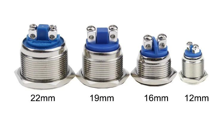 Высокое качество 12MM16MM19MM22MM металлический кнопочный переключатель кнопка сброса дверной звонок винт Переключения pin водонепроницаемый