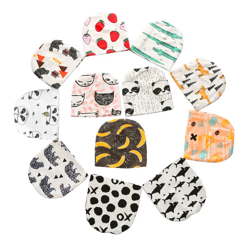 Hot Sale Cartoon Baby Boys Girls Hat Spring Autumn Newborn Cotton Print Hats Lovely Infant Toddler Boy Girl Caps 0-3 Years | Детская