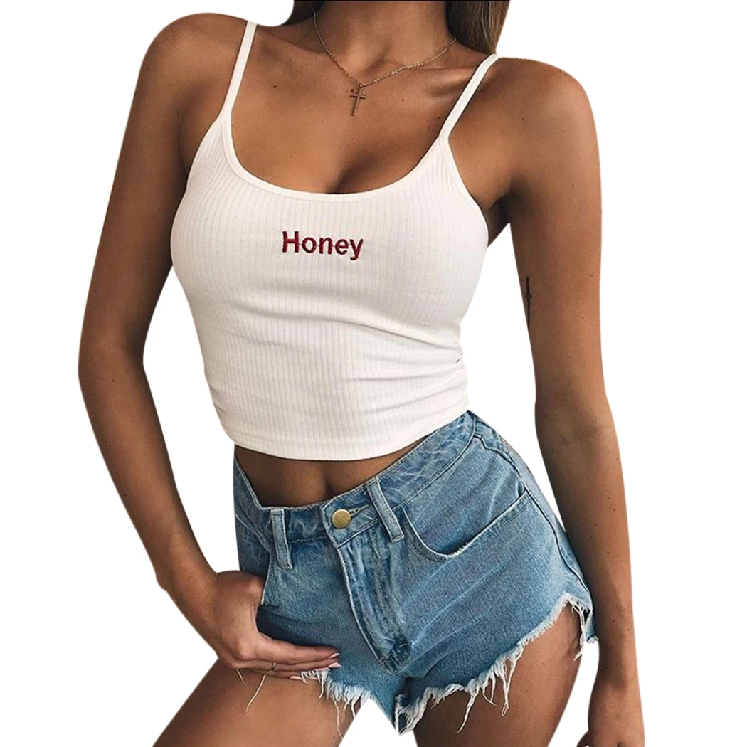 Женский укороченный топ на бретельках Honey Letter вязаный лето 2020|crochet camisole|crop vestsexy crop