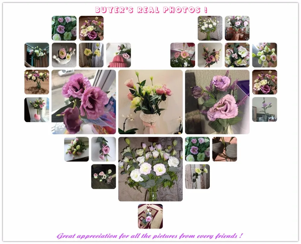 5 шт. Европейский искусственный цветок 3 головы поддельные Eustoma филиал Gradiflorus Lisianthus Слик Цветы Свадебный Домашний Декоративный букет