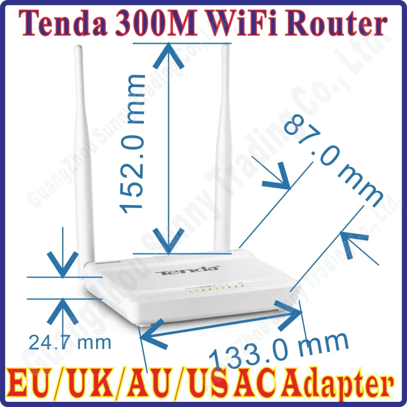США/ЕС/Великобритания/АС Plug Tenda N630 легко установить 300 Мбит/с Беспроводной
