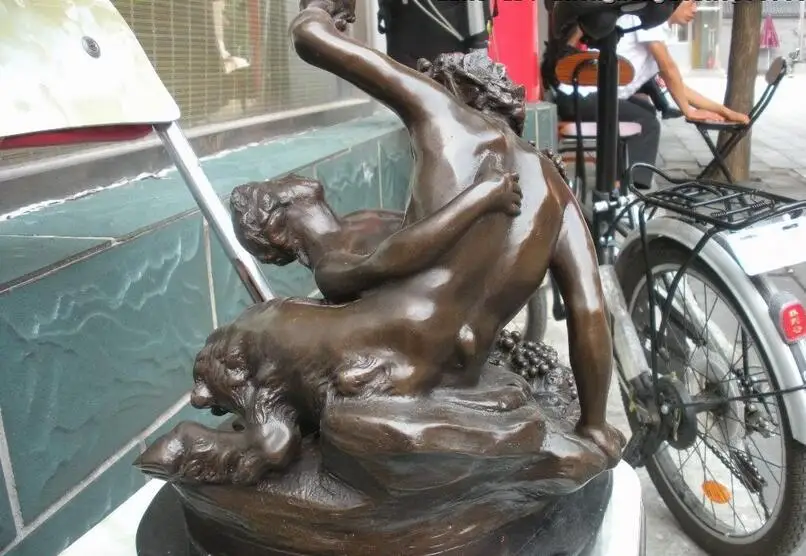 WBY Греческий миф половина человека чудовища Обнаженная Девушка Бронзовая статуя