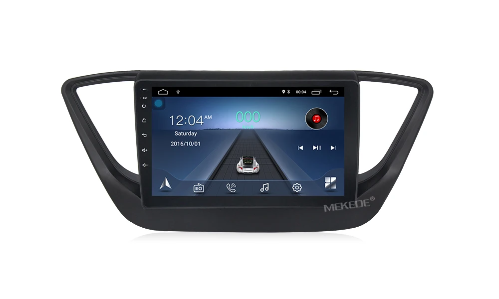 MEKEDE HD 1024x600 автомобильный Радио Мультимедиа Видео плеер навигация gps Android для hyundai solaris no dvd 2 din verna