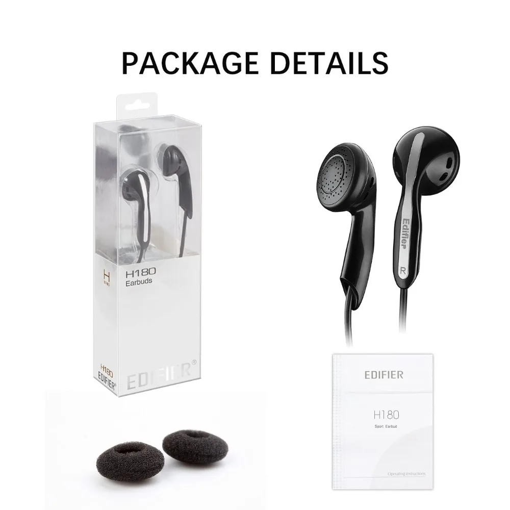 Edifier H180 наушники-вкладыши Hi-Fi стереонаушники для iPhone iPad iPod Samsung с наушниками 3 5 мм |