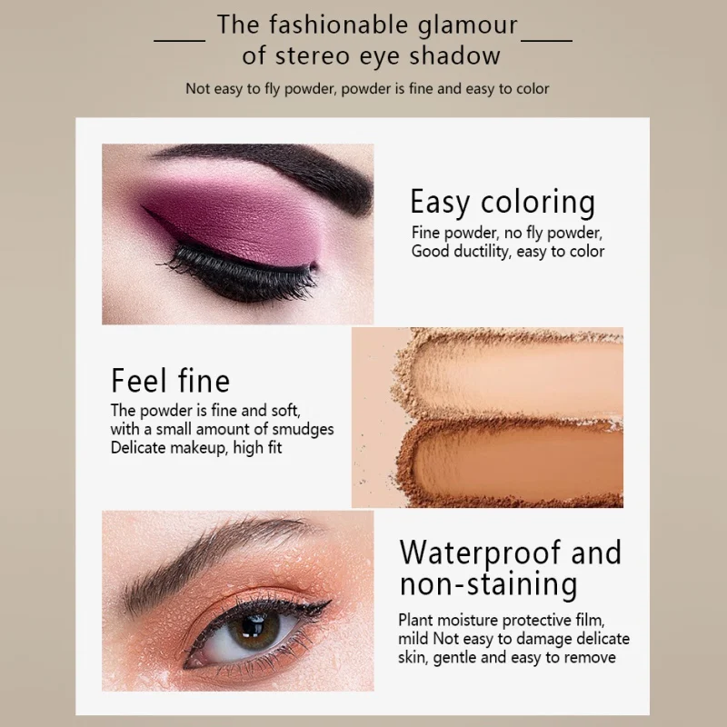 48 цветов матовые тени для век палитра блестящий порошок кисть земли набор