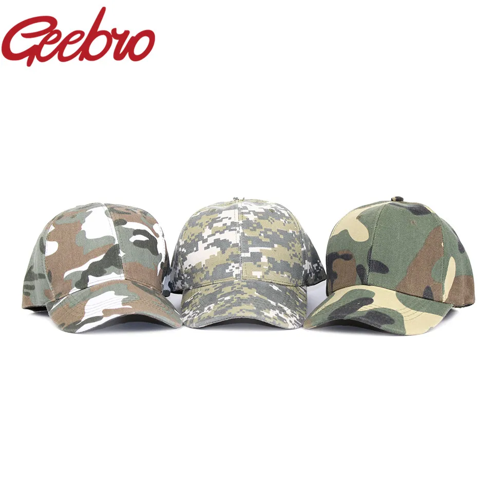 Бейсболка Geebro камуфляжной расцветки полноразмерная закрытый головной убор