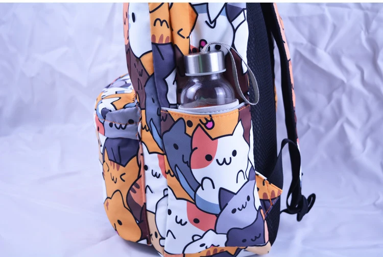 Аниме Neko Atsume сумка на плечо Повседневная кошка задний двор нейлоновый рюкзак 15 дюймов ноутбук дорожная школьная сумка для подростков мальчиков девочек