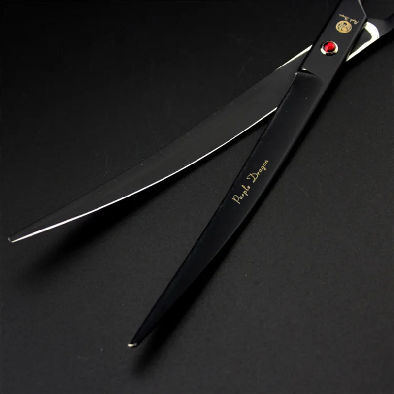 Фиолетовый дракон 3 размера ножницы для стрижки собак изогнутые домашних