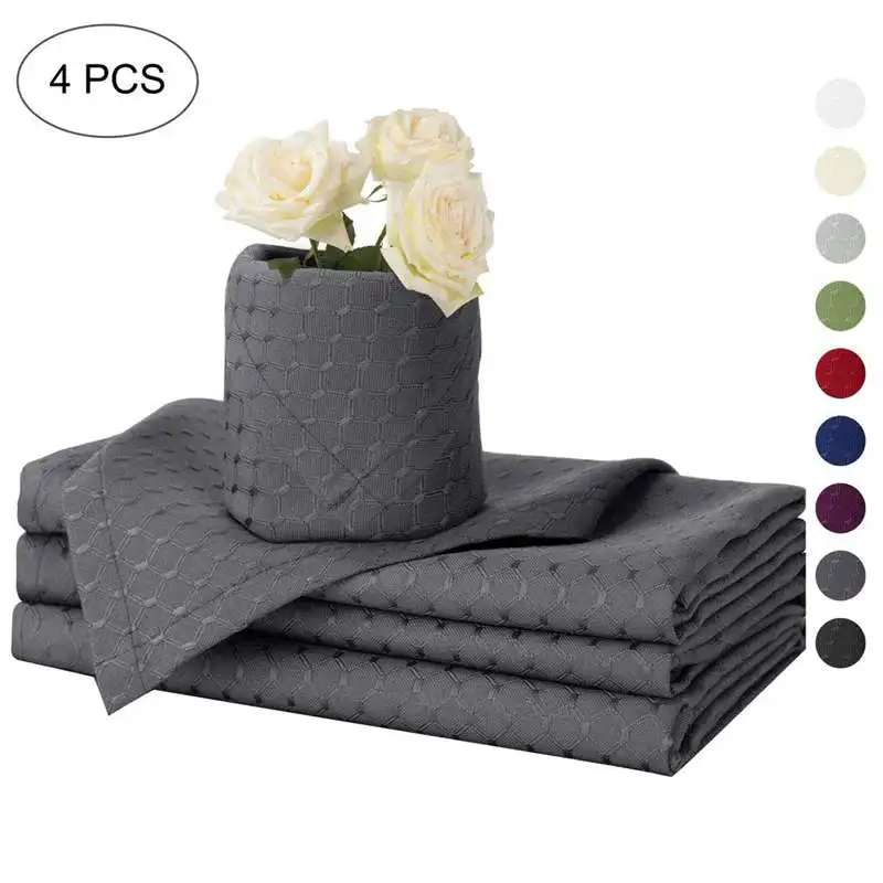 Charcoal UFRIDAY 4-pack блюдо стол-салфетки чайное полотенце салфетка кухня домашний вафельный узор скатерть 43X43 см платок платки из ткани - Цвет: Charcoal