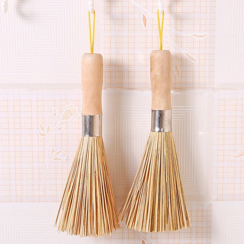 1pc cleaning and traditional natural bamboo wok brush dishwashing kitchen tools high quality hot sale | Дом и сад