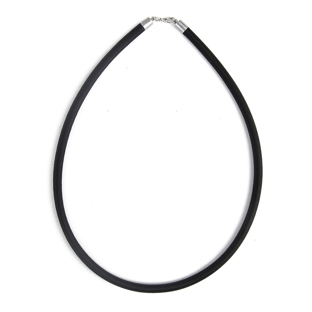 black 5 мм ожерелье из нейлонового шнура с застежкой омар DIY аксессуары колье ожерелье ювелирные изделия 5 шт в партии - Окраска металла: black