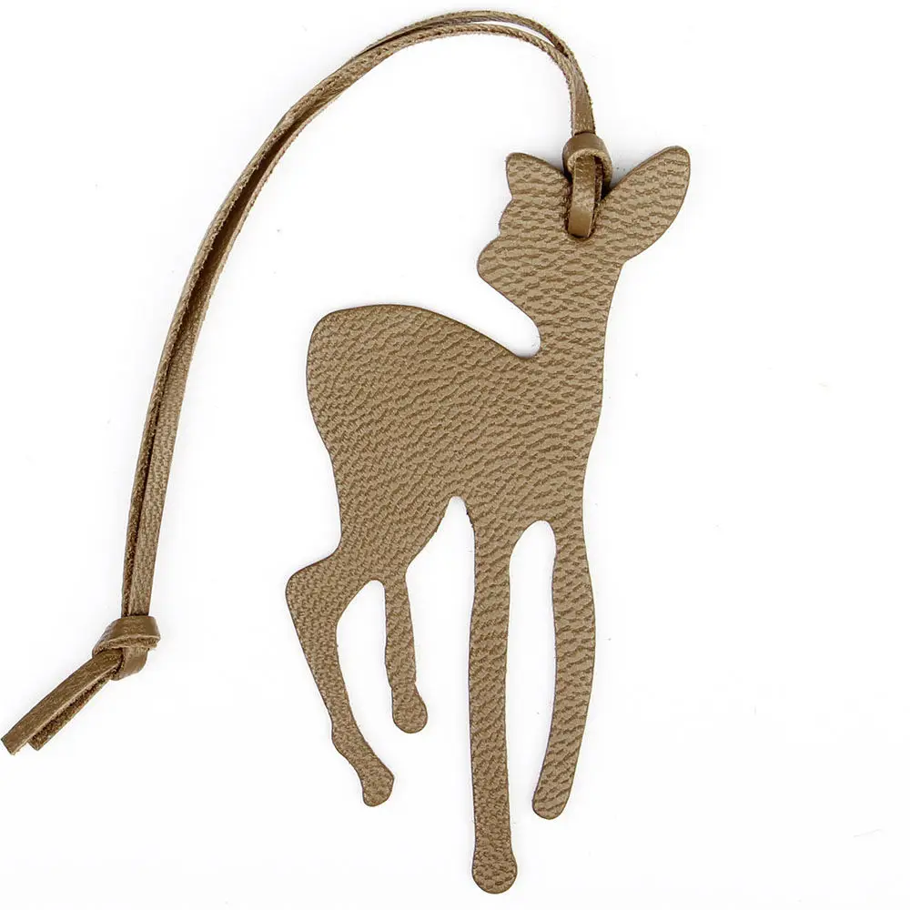 DEER CAMEL Известный бренд ручной работы из натуральной кожи олень брелок в виде жирафа кулон брелок для женщин сумка Шарм аксессуары - Цвет: DEER CAMEL