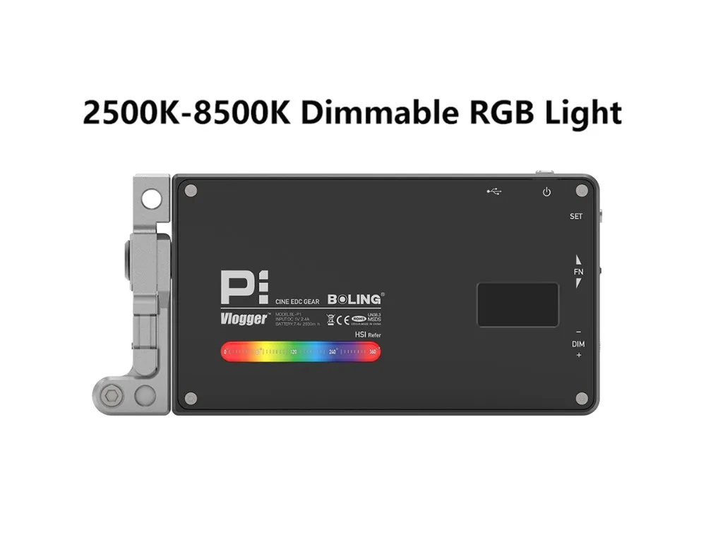Boling BL-P1 RGB Полноцветный Светодиодный светильник для видеосъемки с регулируемой яркостью для студийной цифровой зеркальной камеры светильник для Vlogging Live BL P1