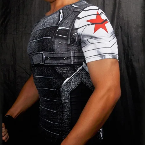 Мужская футболка с 3D принтом супергероя коротким рукавом зимняя Футболка