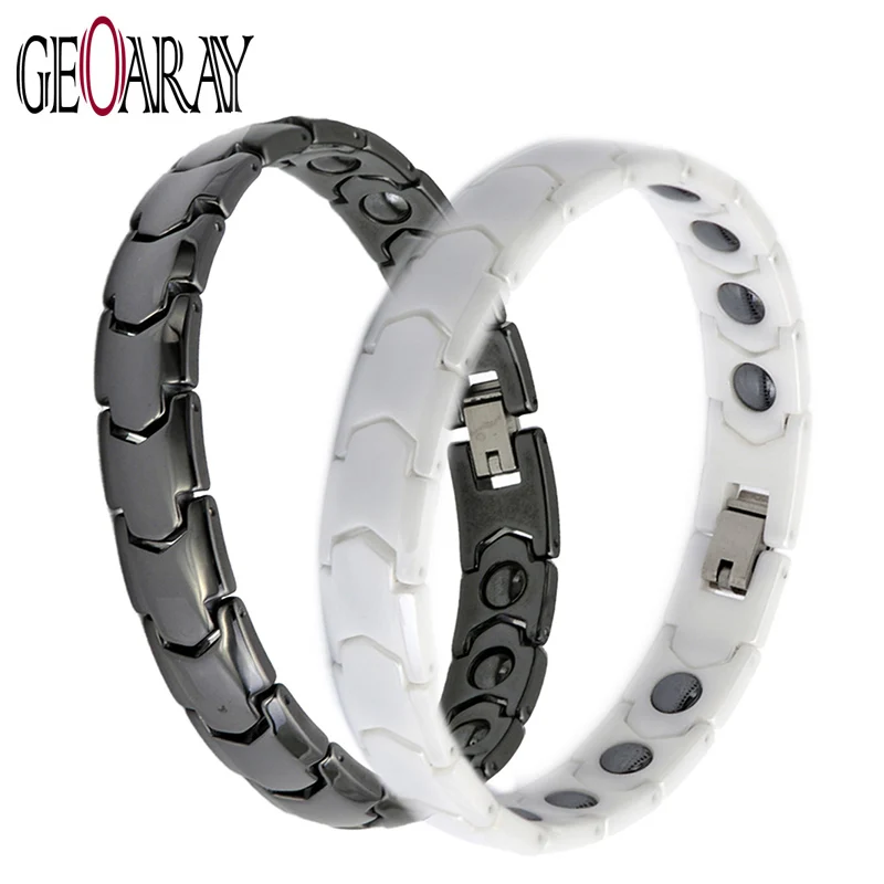 Men Women Healthy Magnetic Bracelet Hematite White Black New Energy Ceramic Bracelets Hot Sale Fashion Jewelry | Украшения и