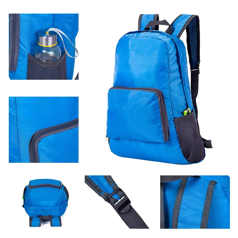 

High Quality 5 Color Lightweight Nylon Foldable Backpack Waterproof Backpack Portable Pack For Women Men Travel Shoulder Bags