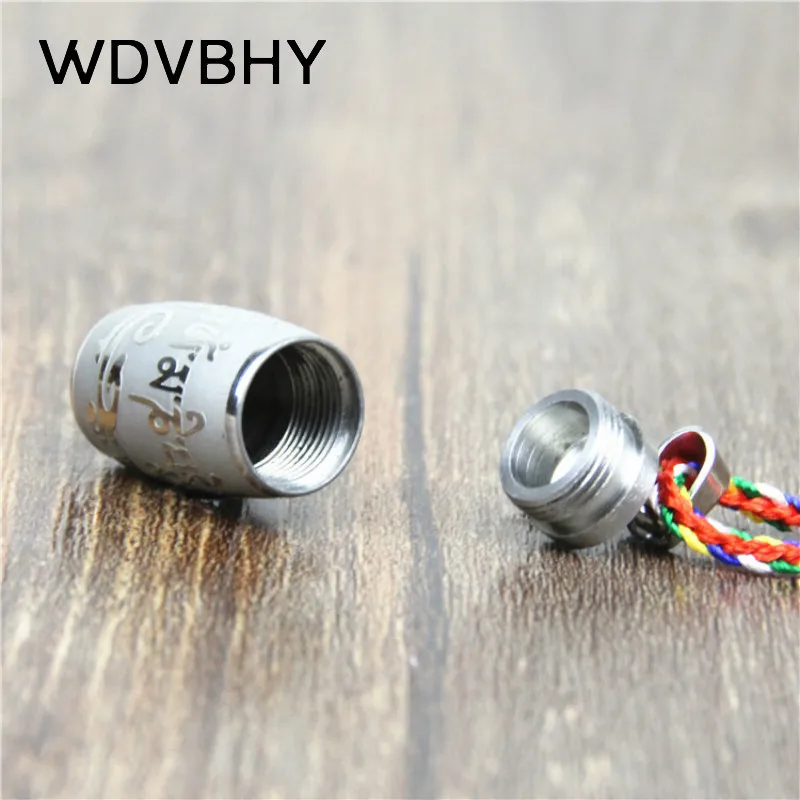 Ожерелье с кулоном Ом-мани падме хм S из нержавеющей стали для женщин и мужчин