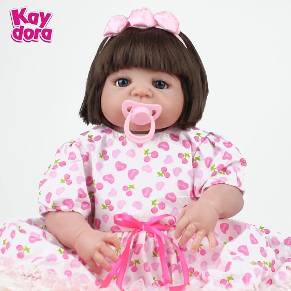 55 см 22 дюйма KAYDORA Victoria Reborn Baby Dolls силиконовые реалистичные куклы с полным корпусом