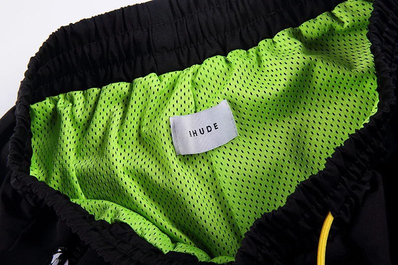 Rhude X Patron новые шорты мужские и женские повседневные Модные Rhude сетчатые шорты с завязками Rhude X Patron шорты