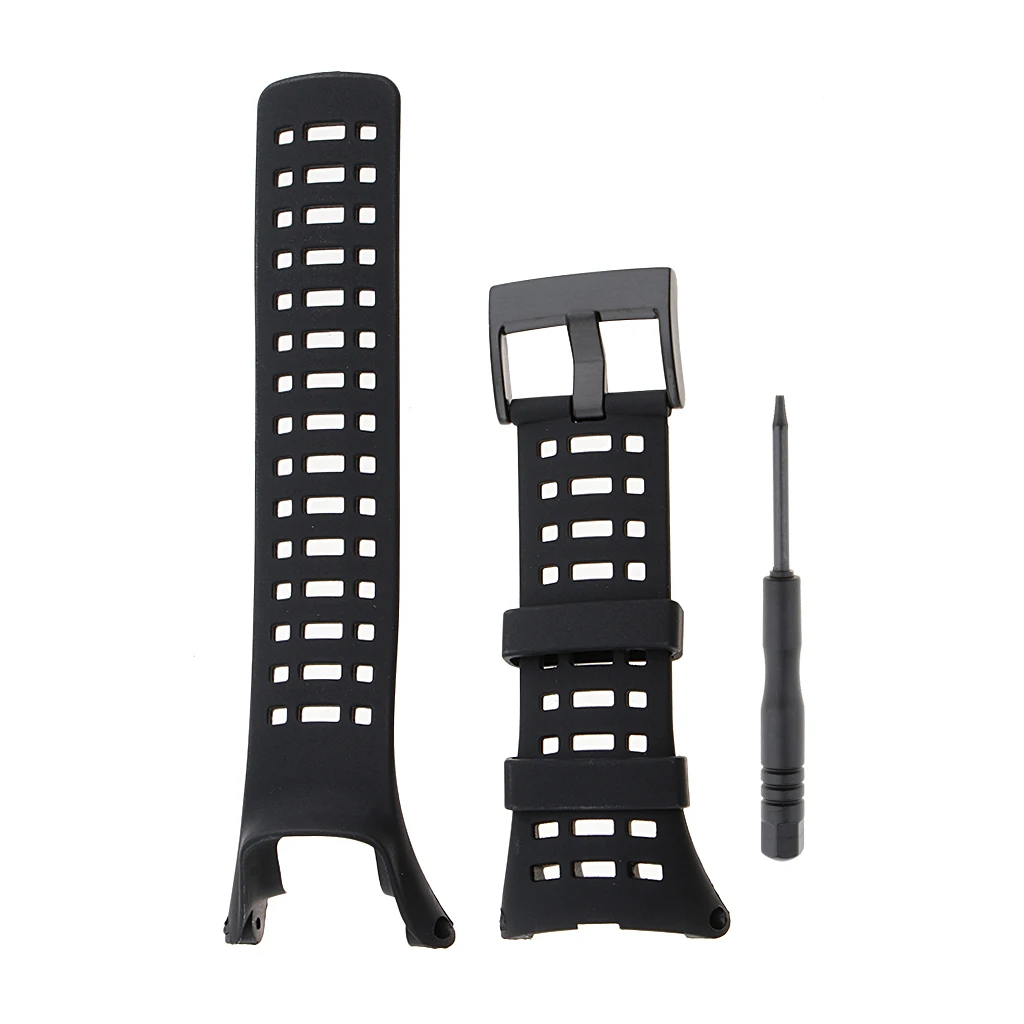 

Soft Silicone Rubber Wristwatch Bands with Screwdriver For SUUNTO Ambit1 Ambit2 Ambit3 Black Replace