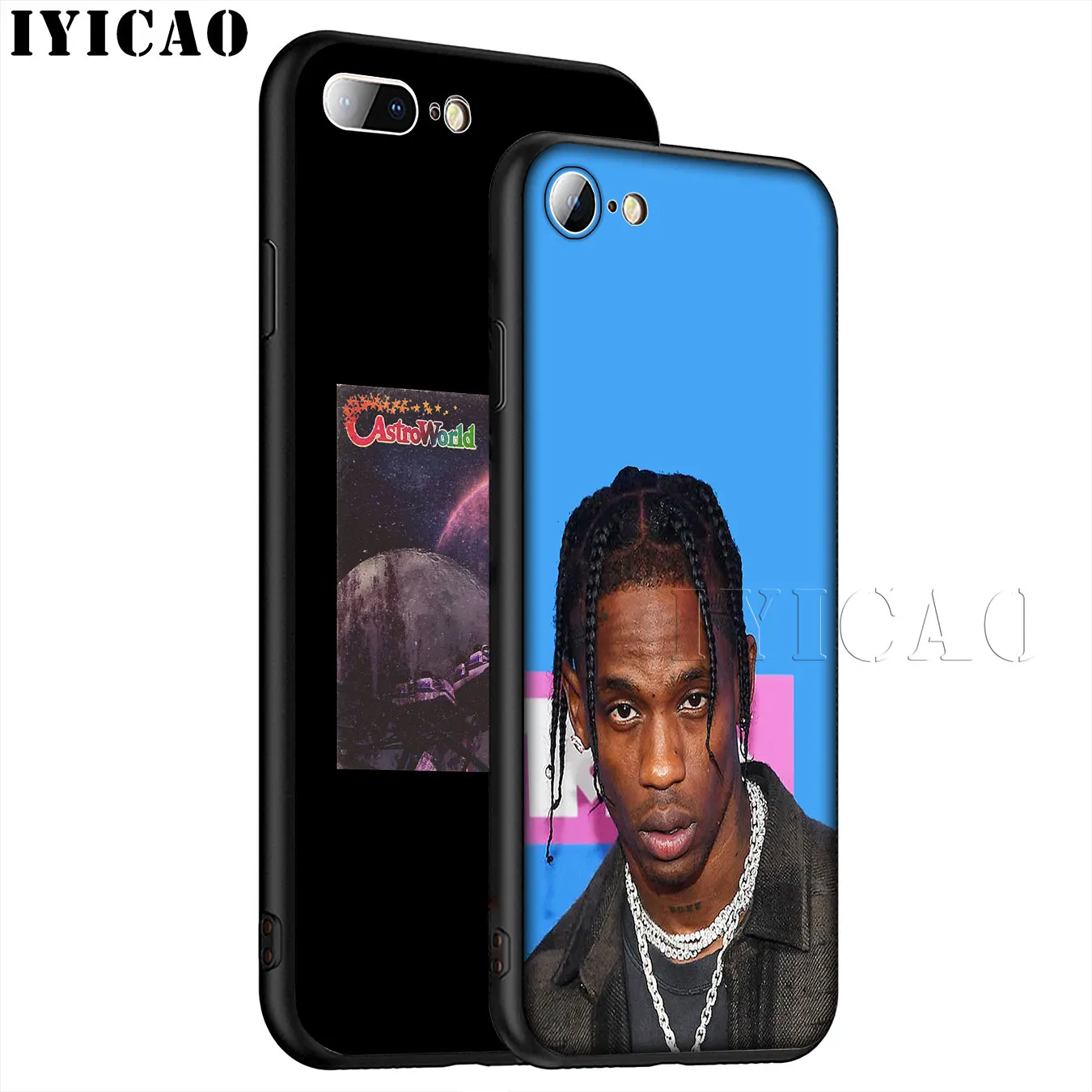 IYICAO Travis Scott Soft Silicone Phone Case for iPhone XR X XS 11 Pro Max 6 6S 7 8 Plus 5 5S SE TPU Black Cover |