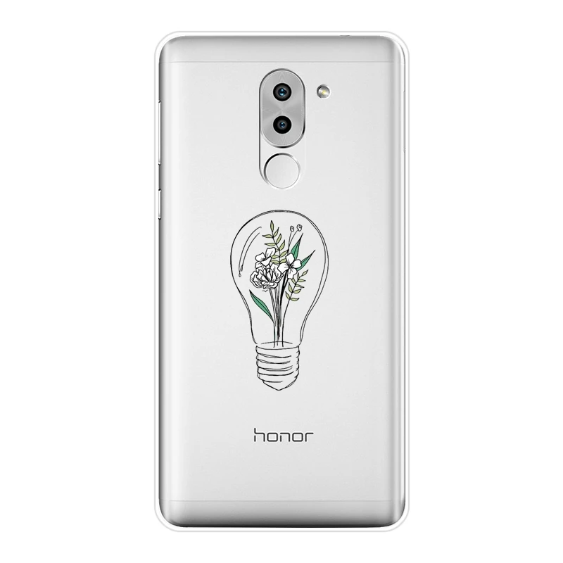 Чехол для Huawei Honor 4X 5A 5X 6 6X мягкий силиконовый чехол с рисунком цветов легкой рыбы