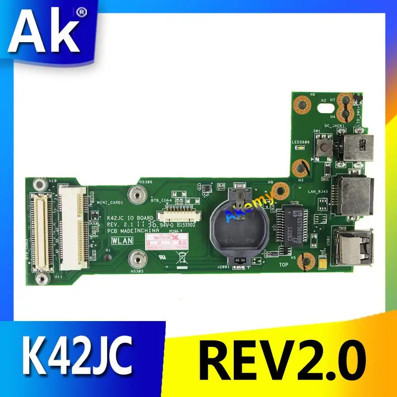 AK K42JC REV2.0 REV 2 1 IO плата для For Asus K42J X42J A42J A40J K42JR K42JZ K42JY K42JV питания USB|Кулеры и системы