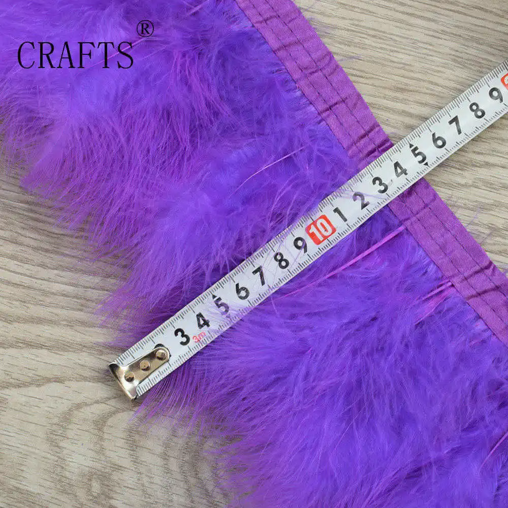 Декоративная лента из перьев индейки 16 цветов 2 м|turkey feathers|feather featherlong feathers |