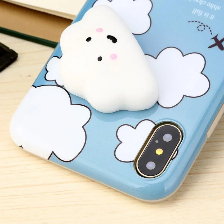 2018 New Squishy 3D Cute Toy Soft Silicone Back Case Cover For iPhone X |