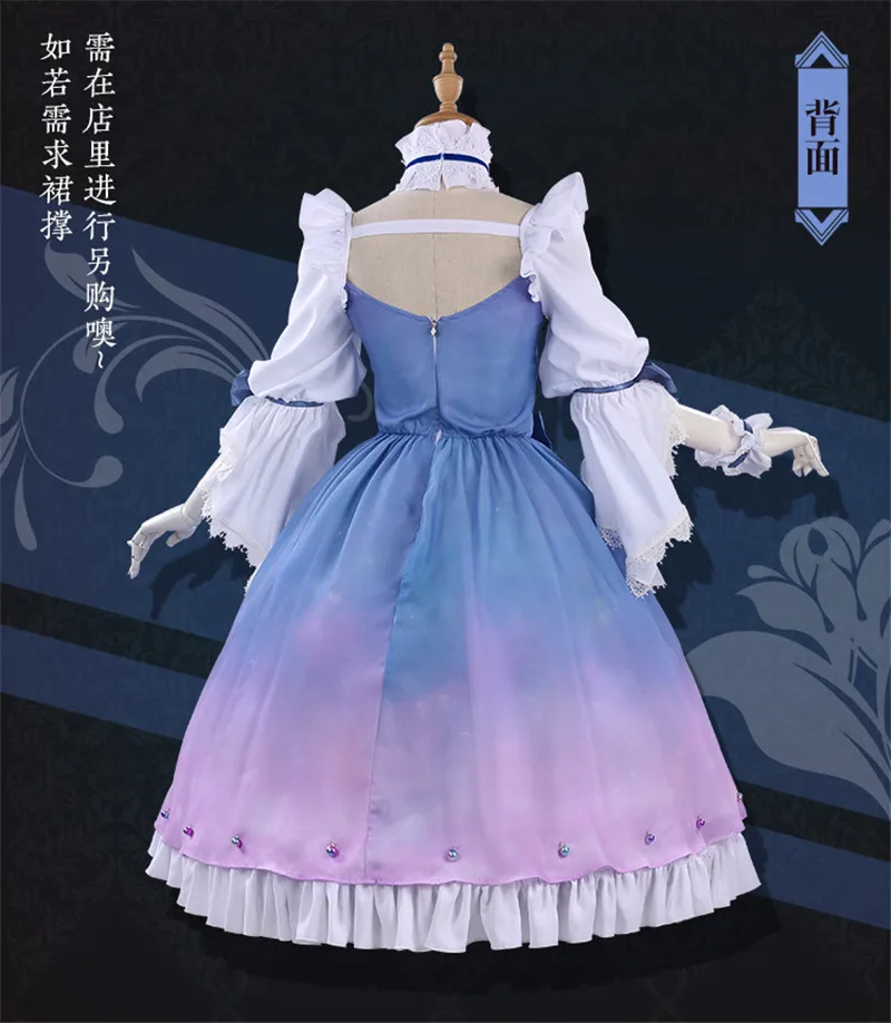VOCALOID Luo Tianyi, костюмы для косплея, синие платья принцессы, синтетические парики для женщин, девочек, ролевые игры, вечерние, одежда для сцены