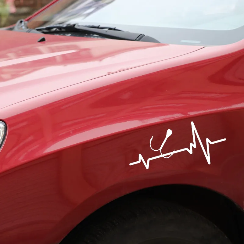 YJZT 17 см * 7 8 Виниловая пленка для оклеивания автомобилей Стикеры Heart Beat линия