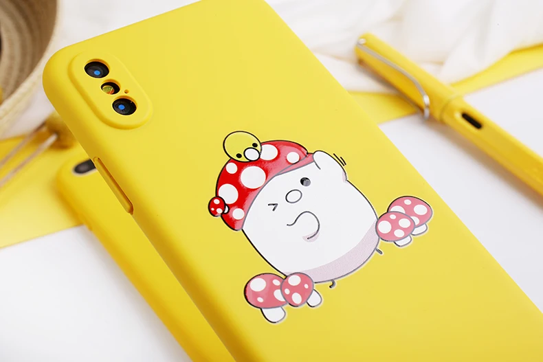 Модные матовые чехол для iphone 6 6s 7 8 плюс милые Панели телефона с рисунком задняя