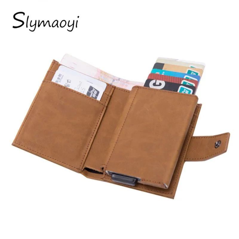 Новый металлический держатель для кредитных карт автоматический всплывающий