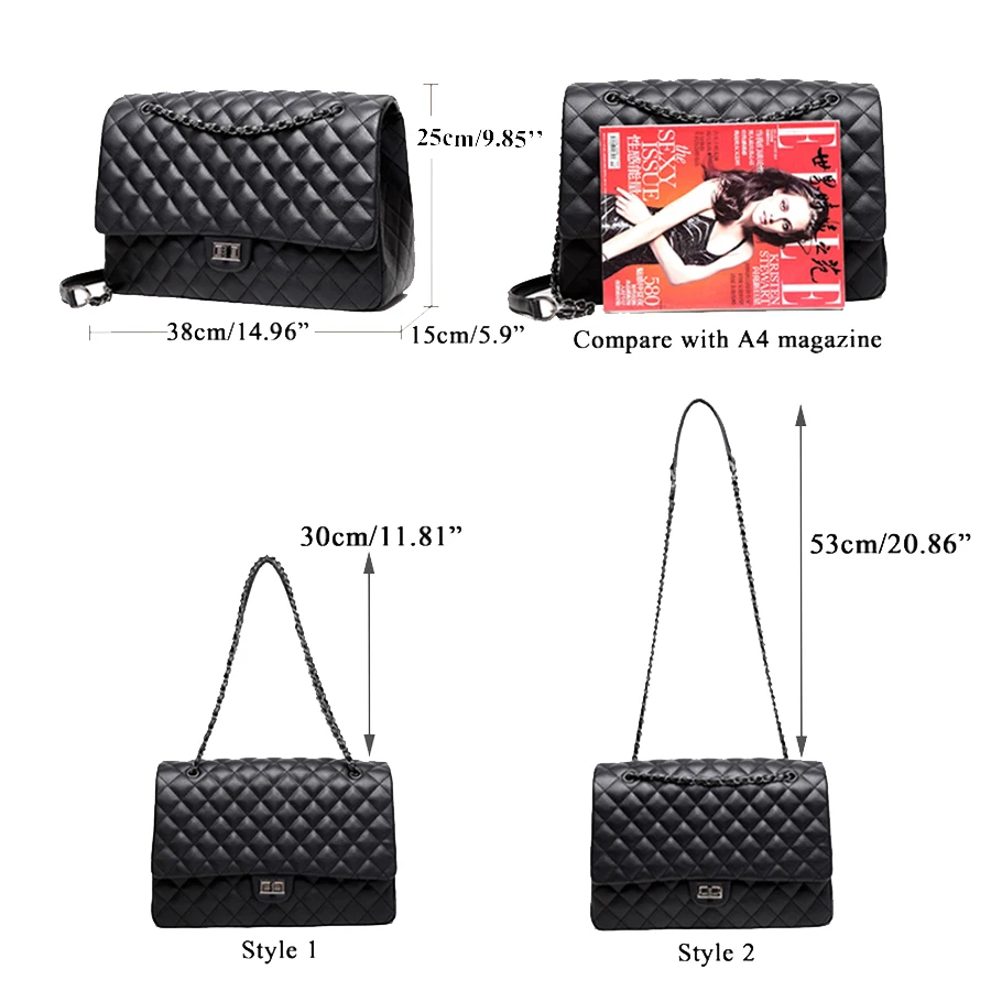 Большая сумка на плечо для женщин 2019 дорожные сумки кожаная стеганая из