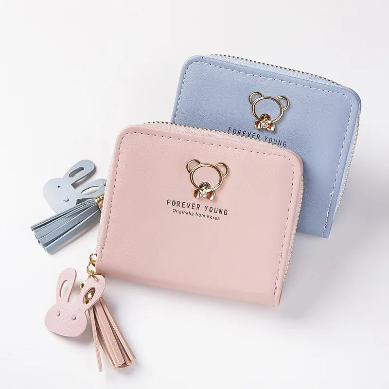Cute Beer Coin Purse Wallets Lady Tassels Zipper Purses ID Cards Holder Moneybags Woman Wallet Girls Poucht Notecase Bag Clips | Багаж и