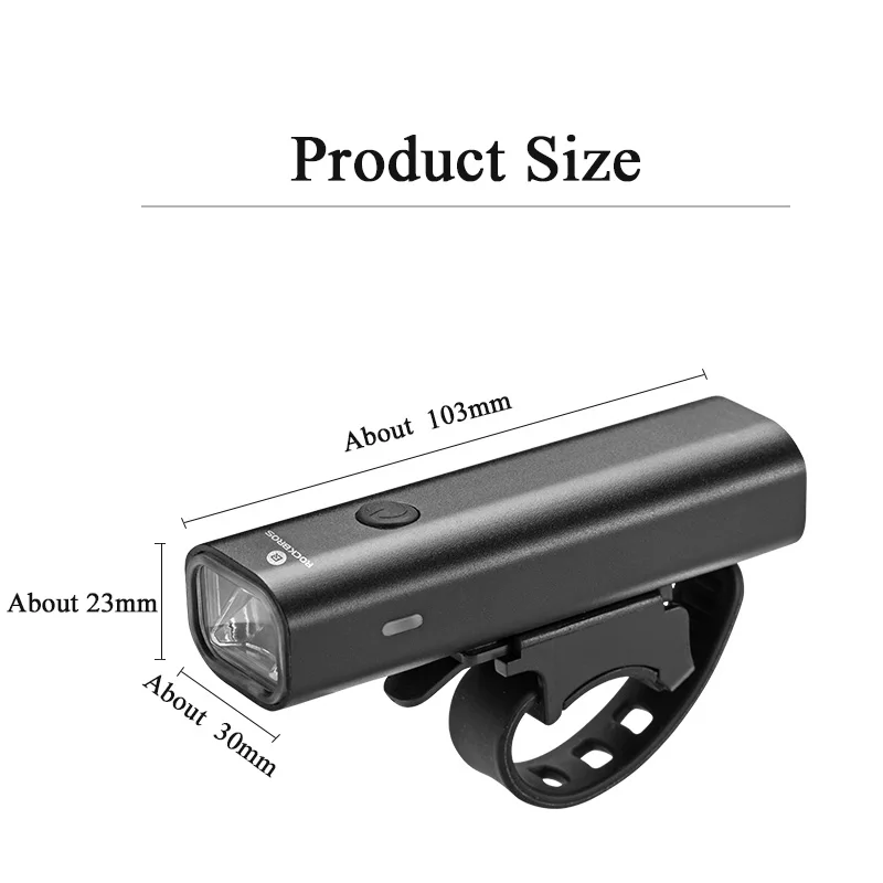 Велосипедная фара ROCKBROS ультралегкий Передний фонарь с защитой от дождя зарядка