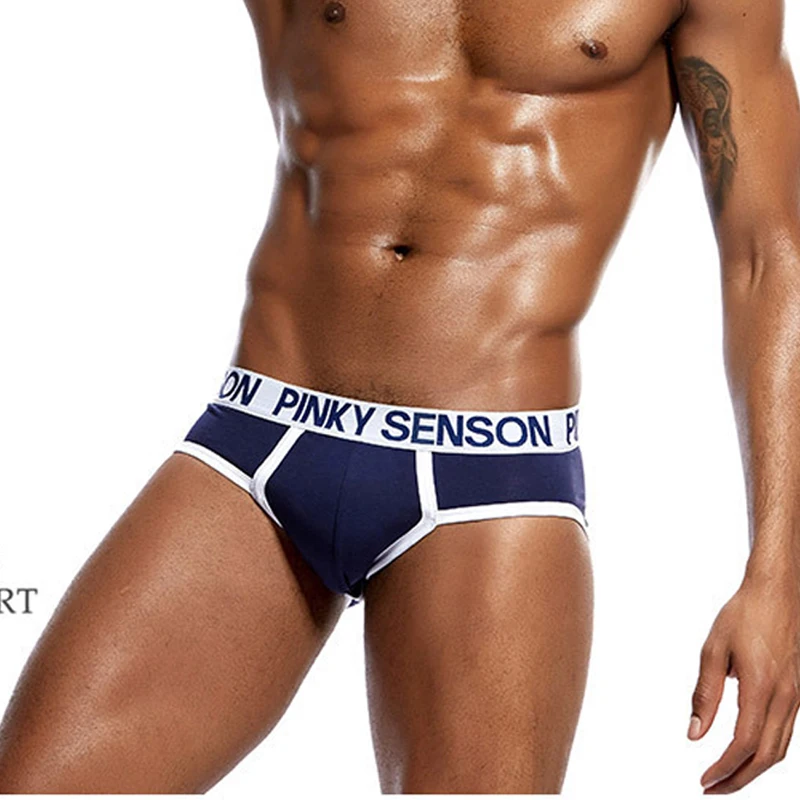 

Men's briefs,U - convex design, cotton mid - waist big bag briefs