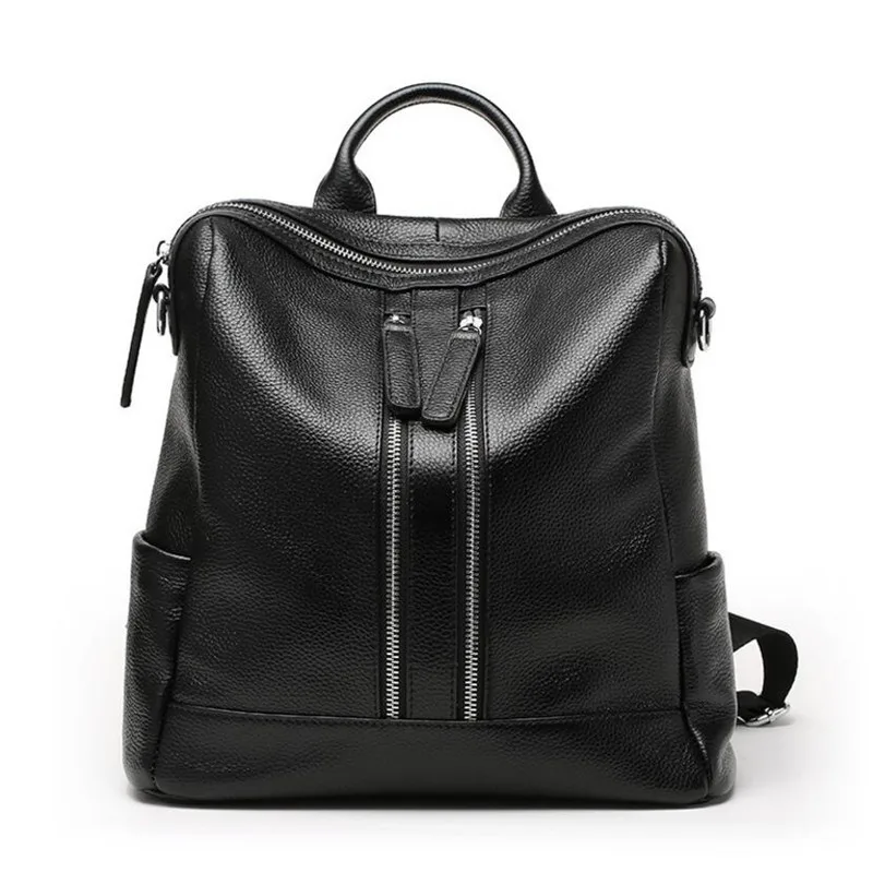 Модные рюкзаки для женщин из натуральной кожи школьная сумка девочек женские