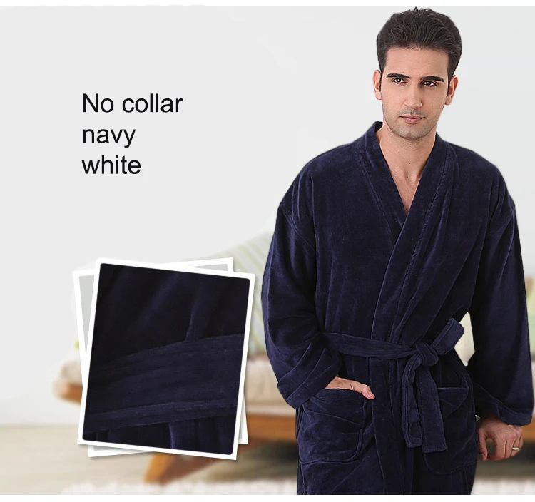 Мужской банный халат без воротника размер XXXL|bathrobe men|men bathrobebig mens bathrobes |