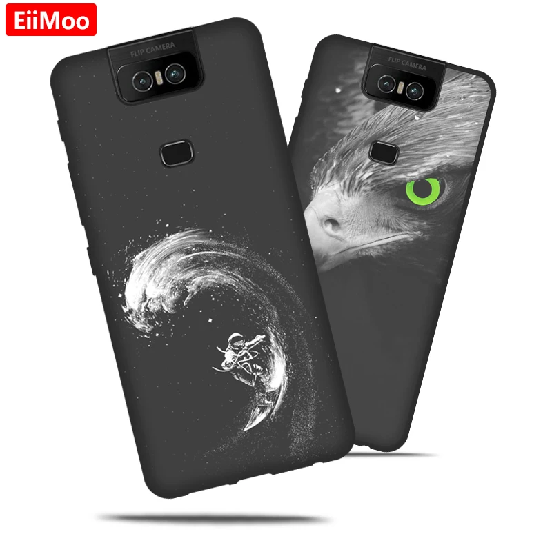 Мягкий чехол EiiMoo для ASUS Zenfone 6 ZS630KL силиконовый чехол-накладка с мультяшным