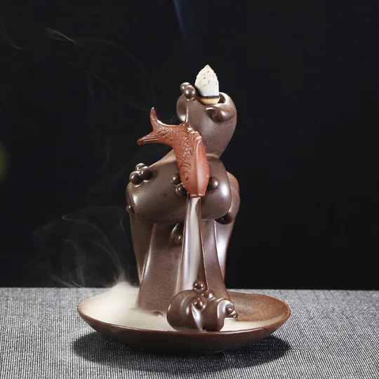 Буддистская горелка в виде карпа с обратной связью ладана 10 шт. керамический