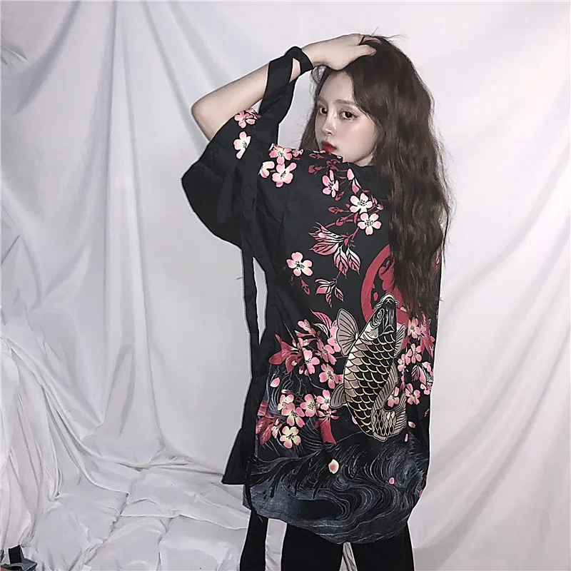 Женское традиционное кимоно кардиган юката женское китайское в стиле Харадзюку