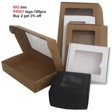 Cajas De картонная оконная бумага большая подарочная коробка упаковка на заказ черная крафт-бумажная коробка мульти размер большая упаковочная коробка картонные коробки